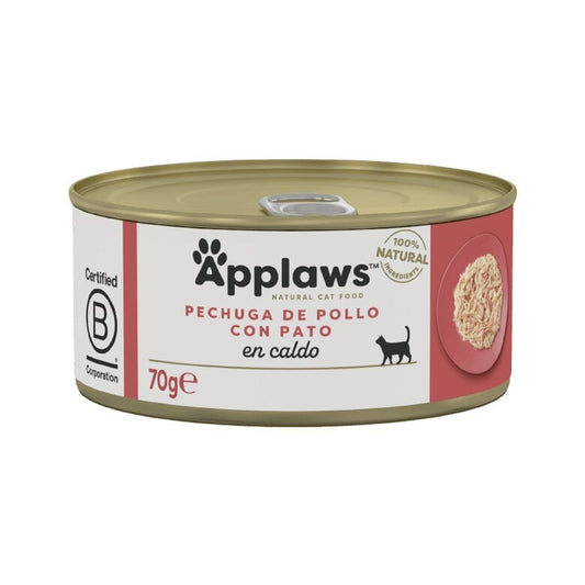 Applaws Cat Latta Pollo e anatra 70 g Cibo umido per gatti naturale senza cereali