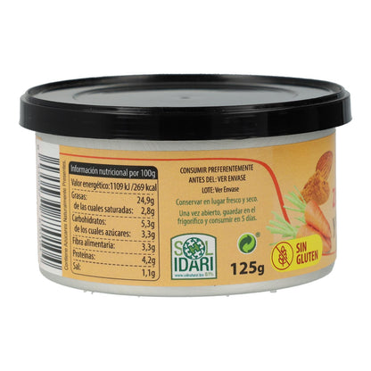 Paté Vegano de Zanahoria y Cúrcuma Sin gluten Bio Sol Natural 125 g