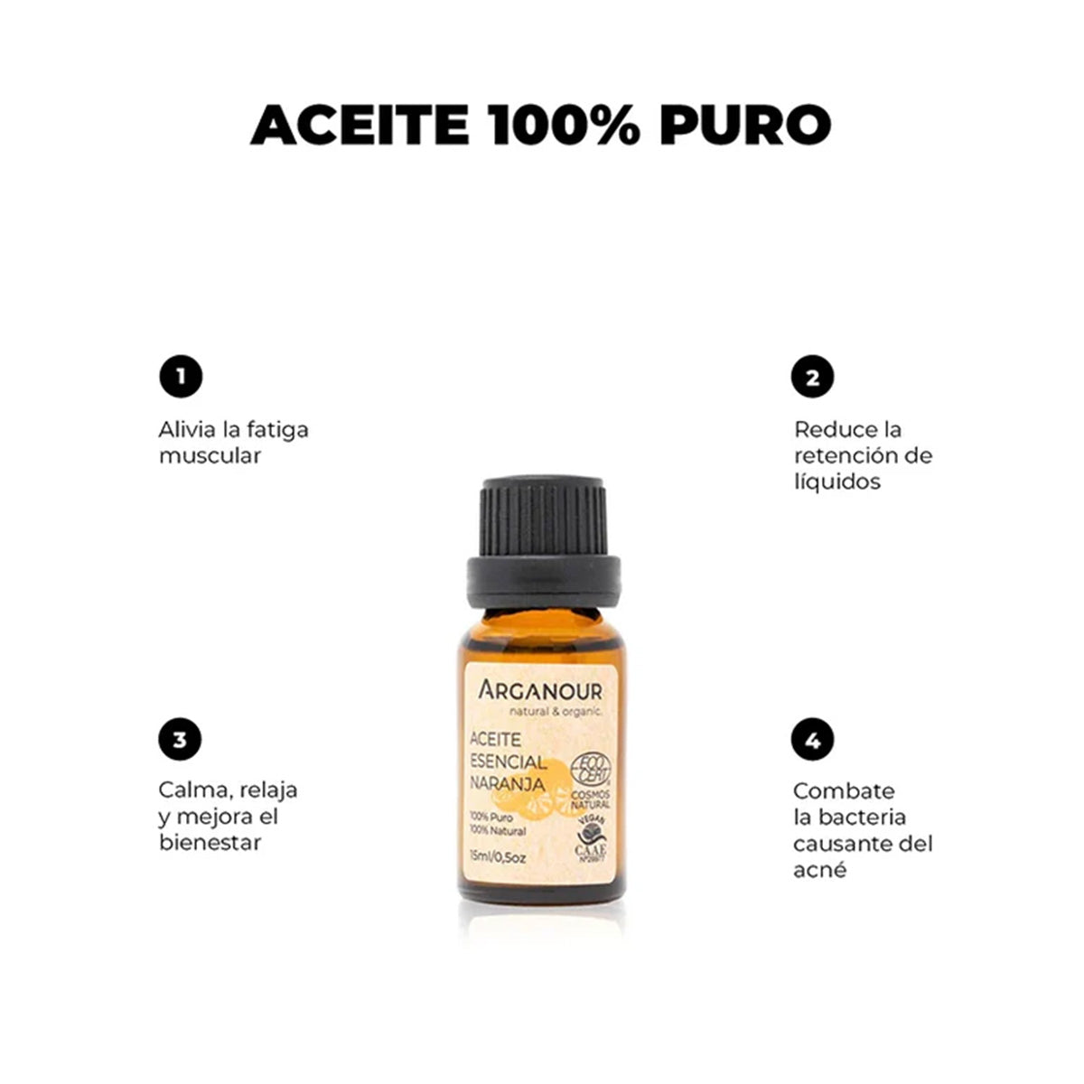 100% pure essentiële sinaasappelolie Arganour 15 ml