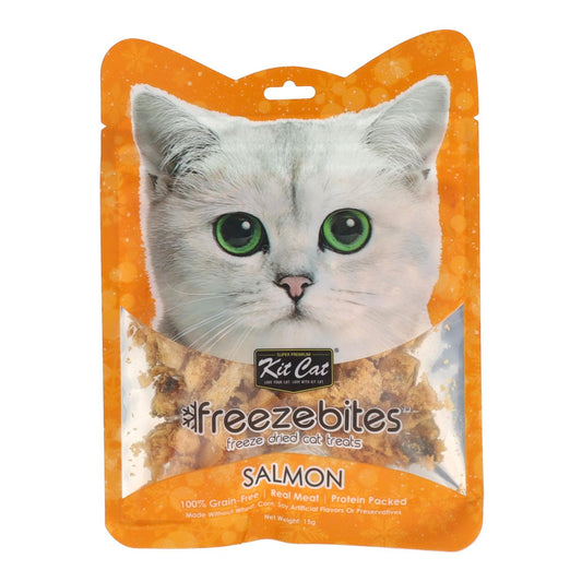 Kit Cat FreezeBites – Lax 15 g Naturligt frystorkat snacks för katter