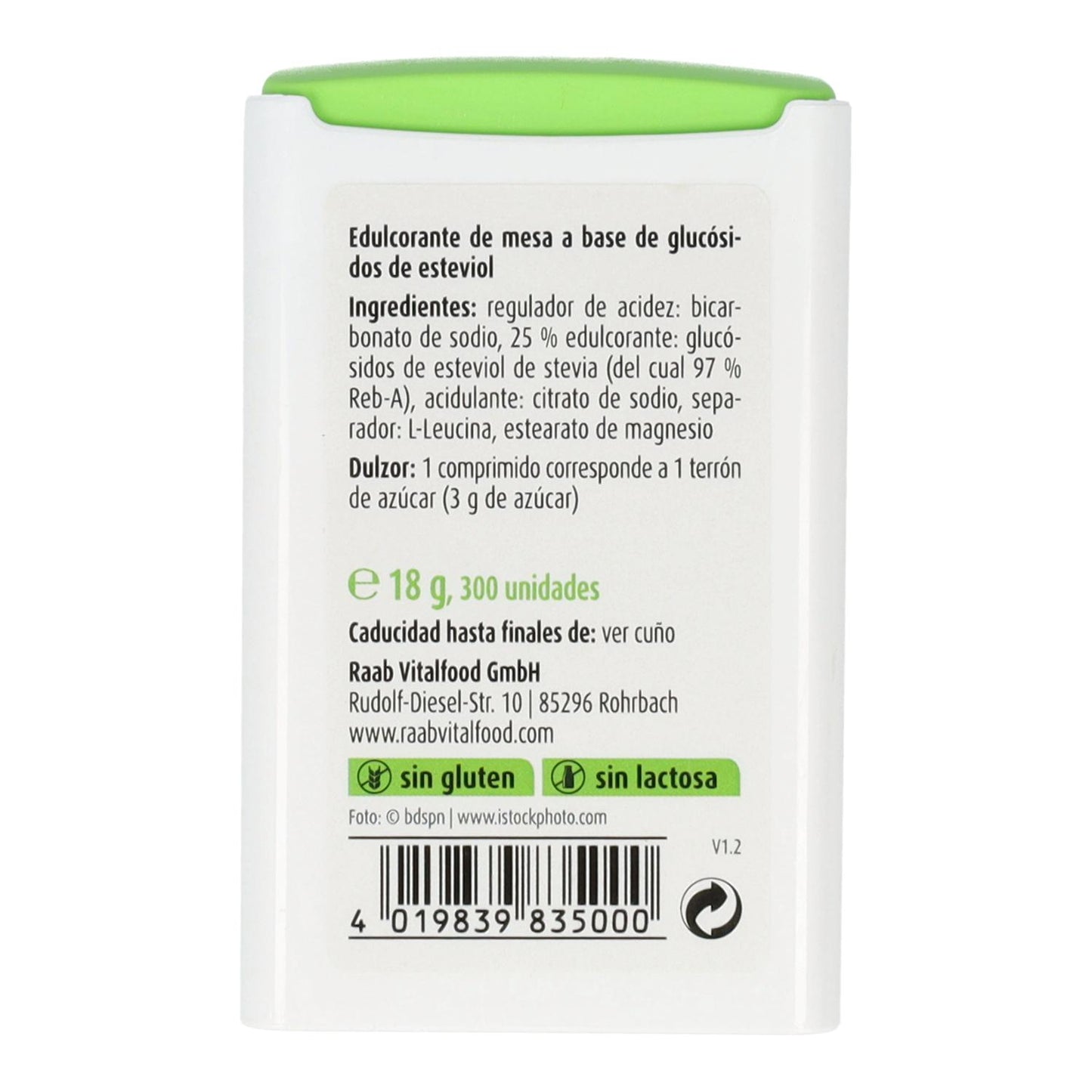 Stevia Premium en comprimés Raab, 300 comprimés