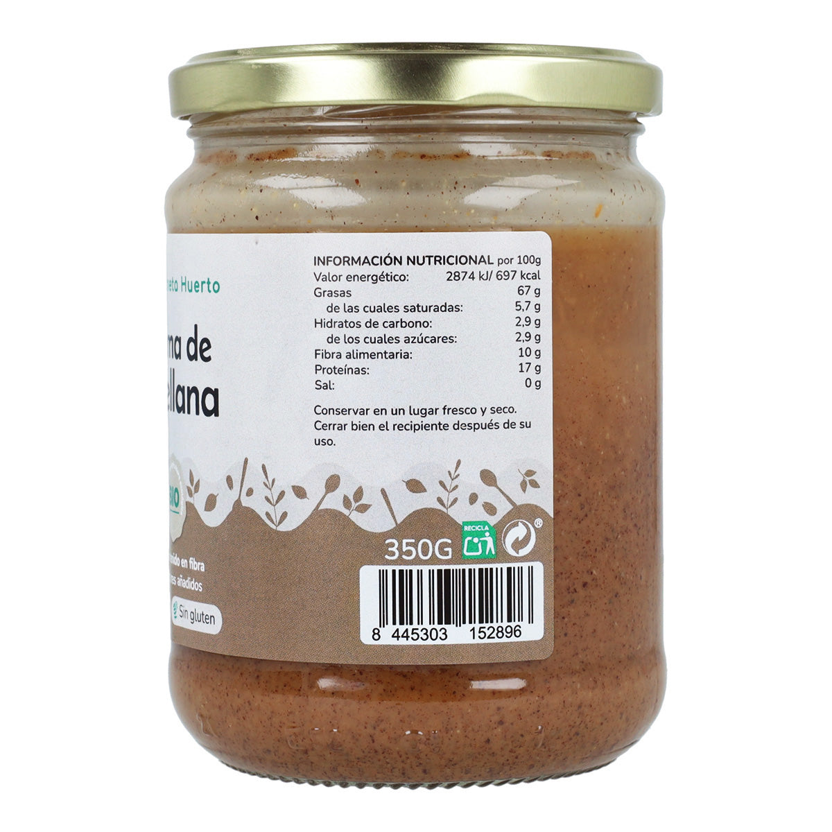 Crema de Avellanas ECO Planeta Huerto 350g