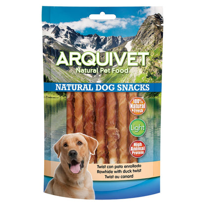 Arquivet Rolled Duck Twist Natural Dog Snack 13 cm   100 g