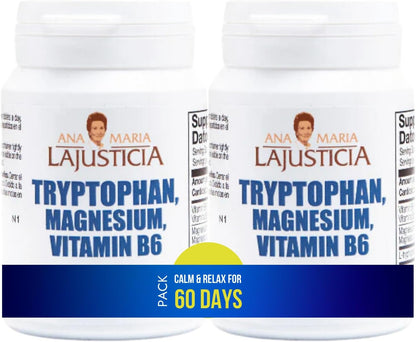 Pakket 2x Tryptofaan met magnesium en vitamine B6 Ana María LaJusticia, 2 stuks van 60 tabletten