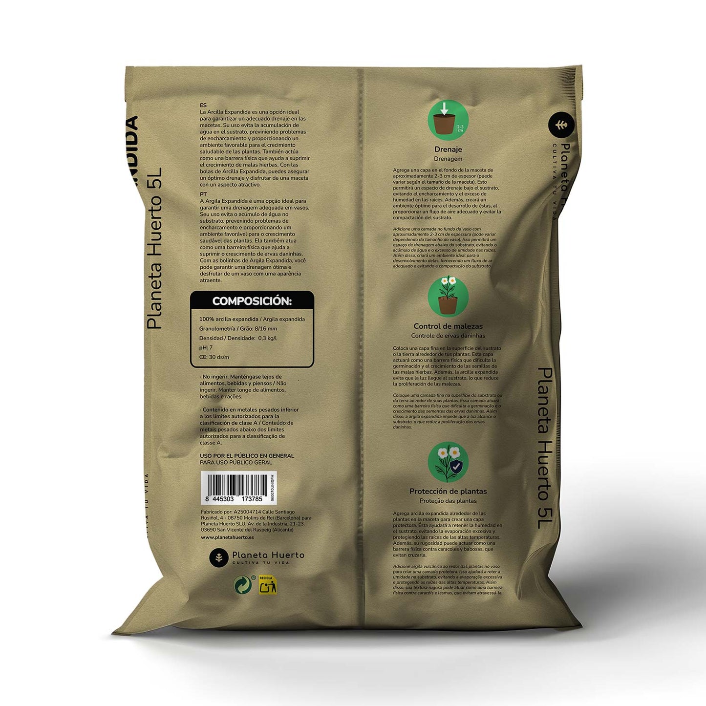 Expanded clay Planeta Huerto 5 Litres