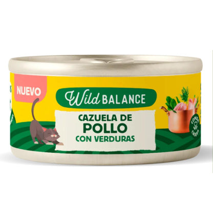 Volledig blikje kipschotel voor katten Wild Balance 80 g