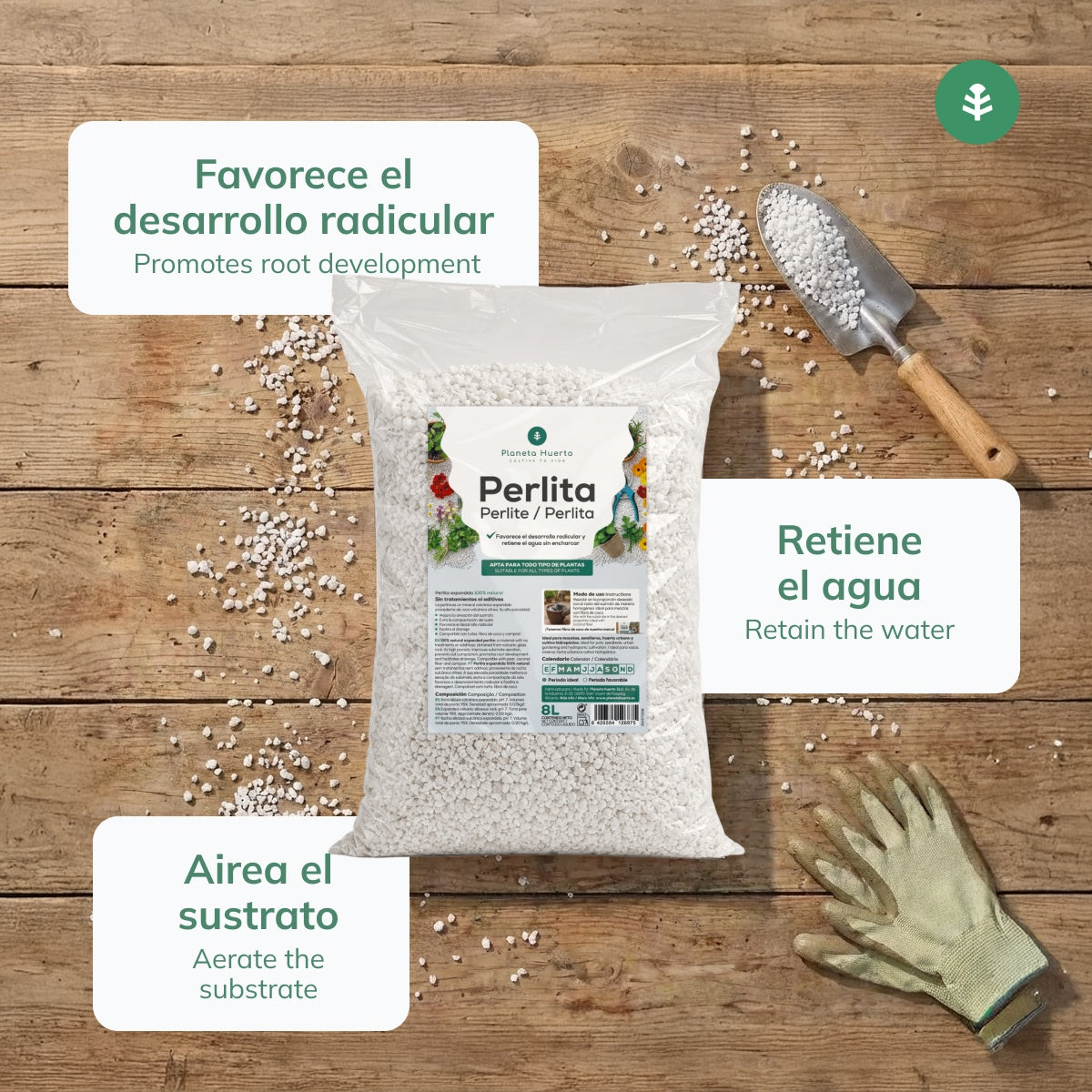 Perlita Planeta Huerto 8 Litros