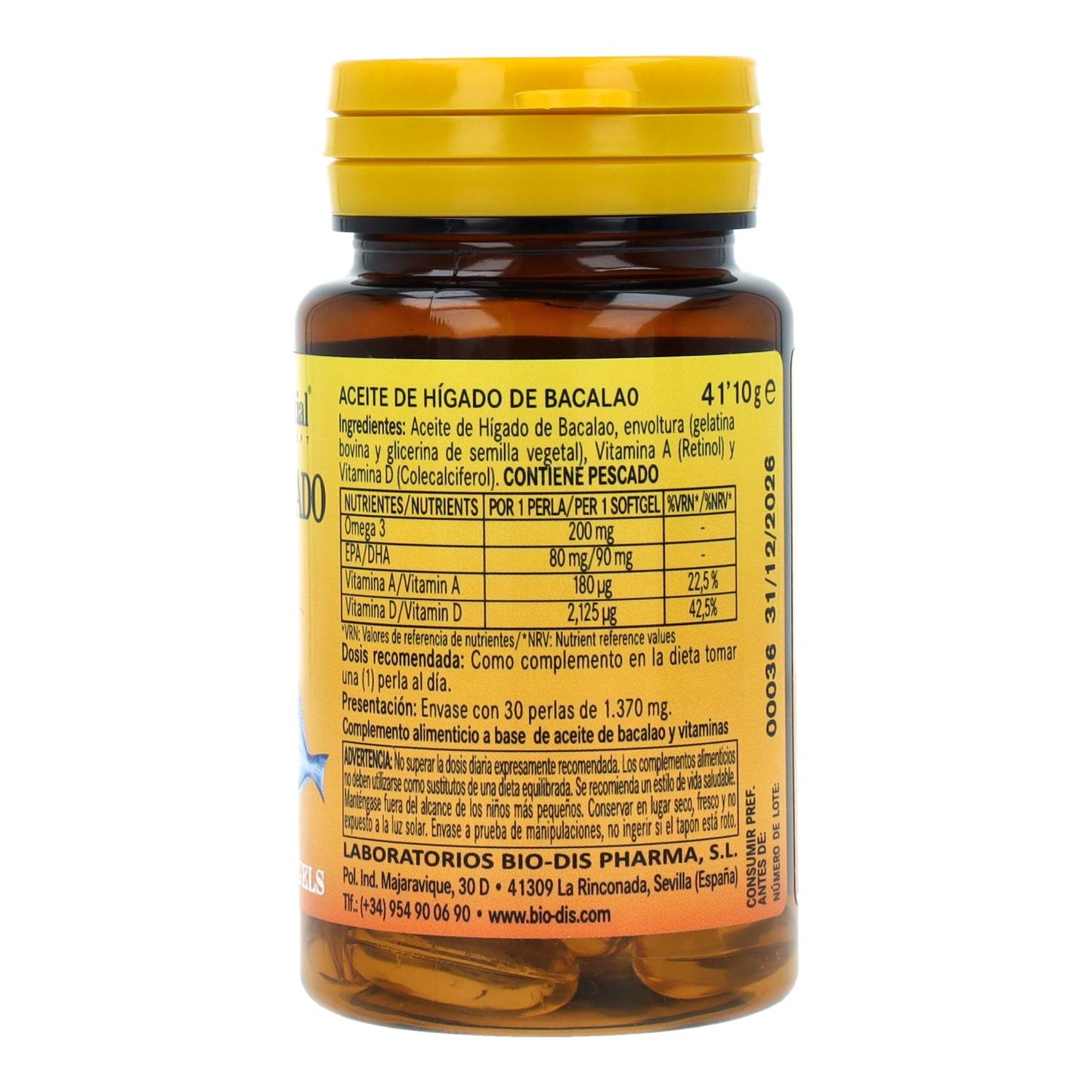Cod liver oil 1000 mg 30 capsules