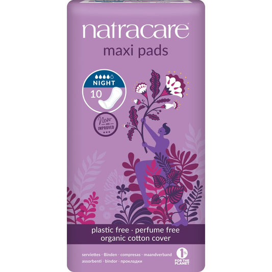 Natracare Night Sanitary Pads 10 pcs