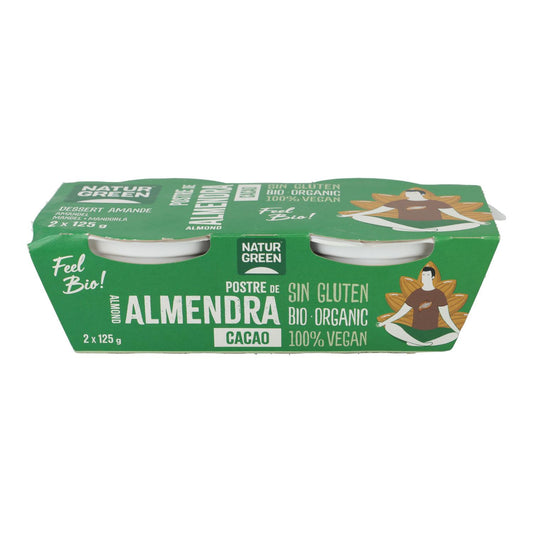 Postre de Almendras y Cacao NaturGreen,  2 x 125 g