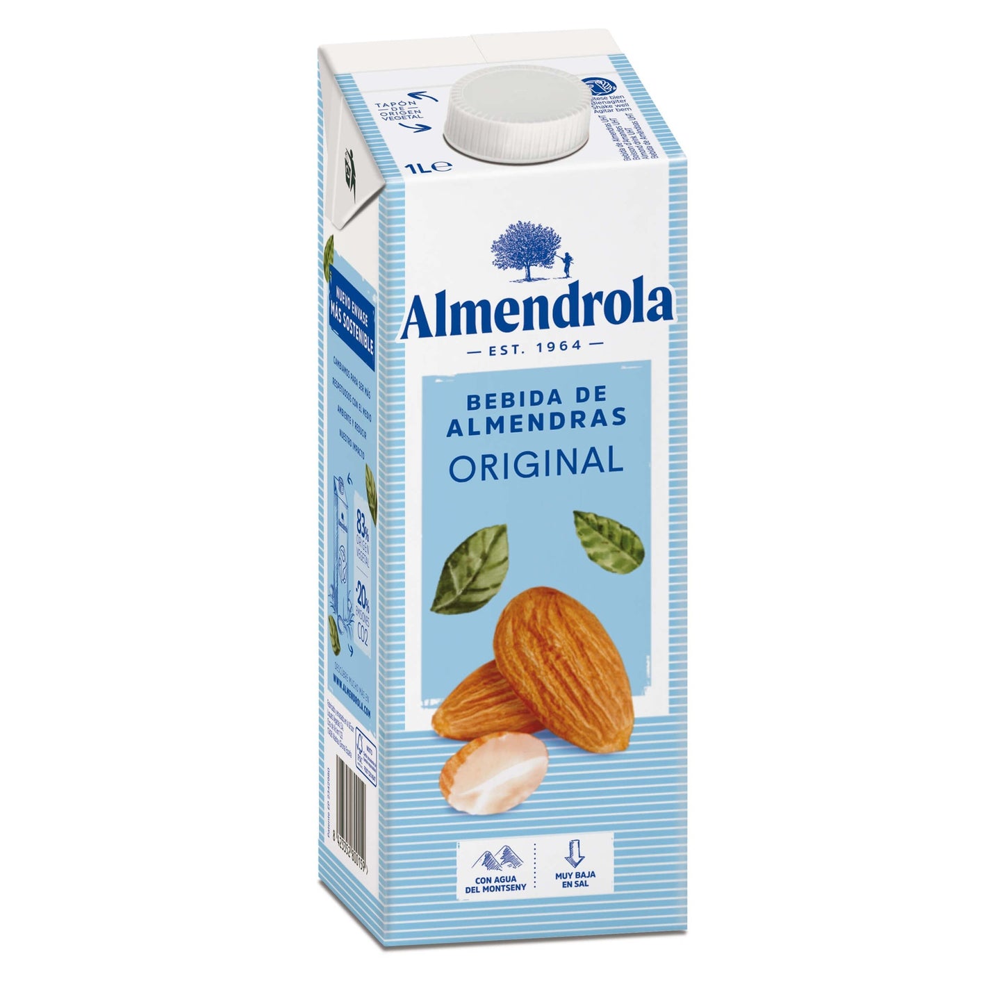 Lot de 6 bouteilles de boisson aux amandes Almendrola Original 1 L