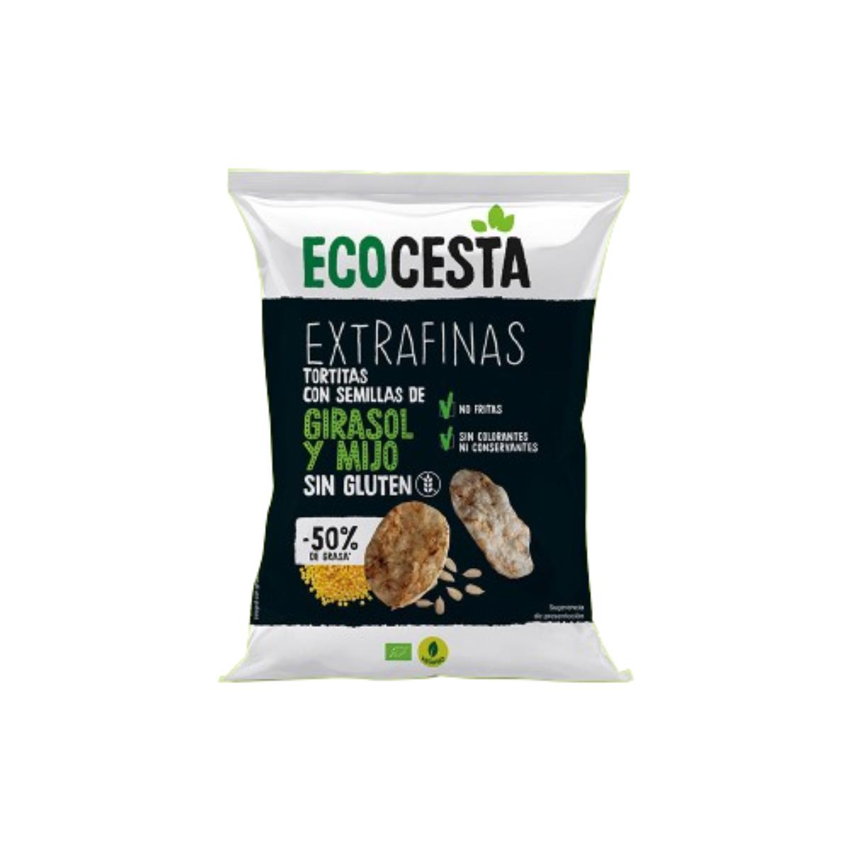 Cialde extra sottili di riso integrale con girasole e miglio senza glutine Ecocesta BIO 60 g