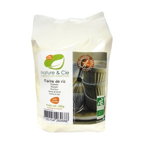 Glutenvrije rijstmeel Bio Nature&cie 500 gram