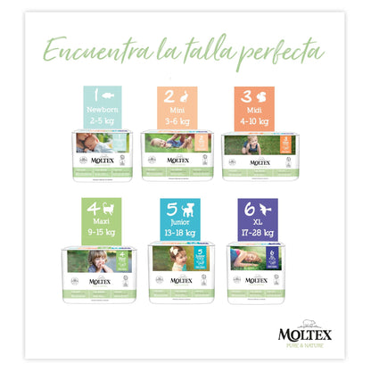 Moltex Pure & Nature luiers T6 (17-28 kg), 35 stuks