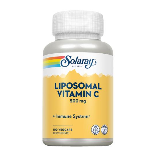 Liposomale vitamine C 500 mg  Geschikt voor veganisten SOLARAY  100 Vegcaps
