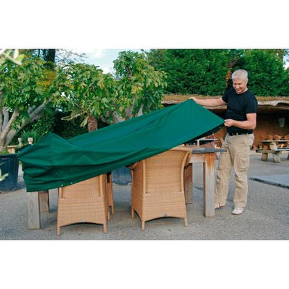 Copritavolo e coprisedie rettangolari in poliestere 225 x 143 x 90 cm