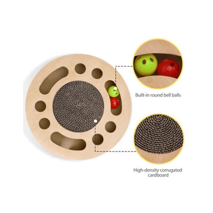 Multifunctionele ronde krabpaal voor katten met kattenkruid Nobleza