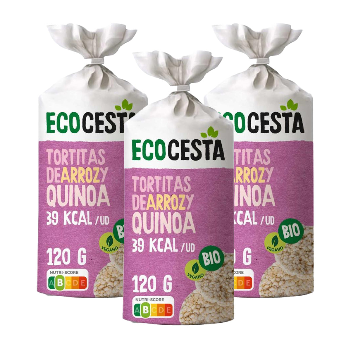 Zestaw 3x ekologicznego ryżu i komosy ryżowej Ecocesta 120 g