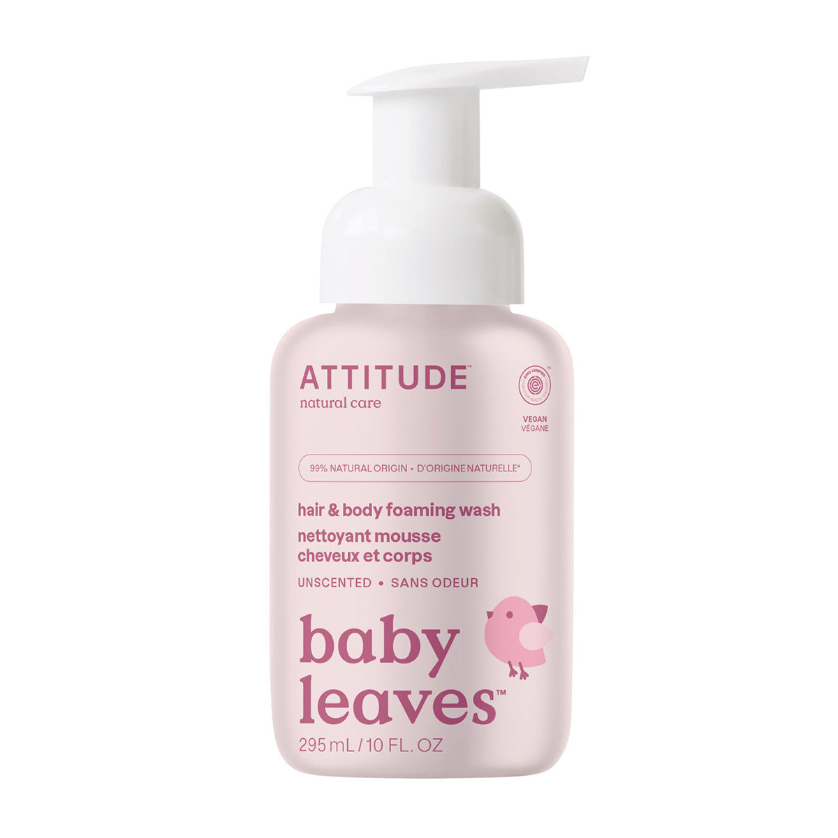Gel schiumoso 2 in 1 per bambini senza profumo, Attitude, 295 ml