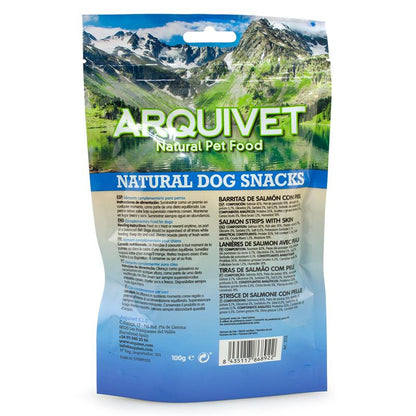 Arquivet Natural Dog Snack Salmon Bars with Skin 100 g