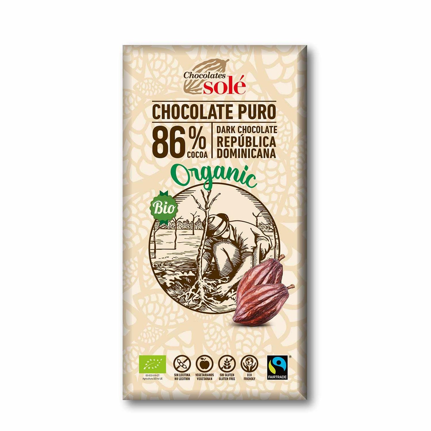 Zartbitterschokolade 86 % Bio SOLÉ 100 g