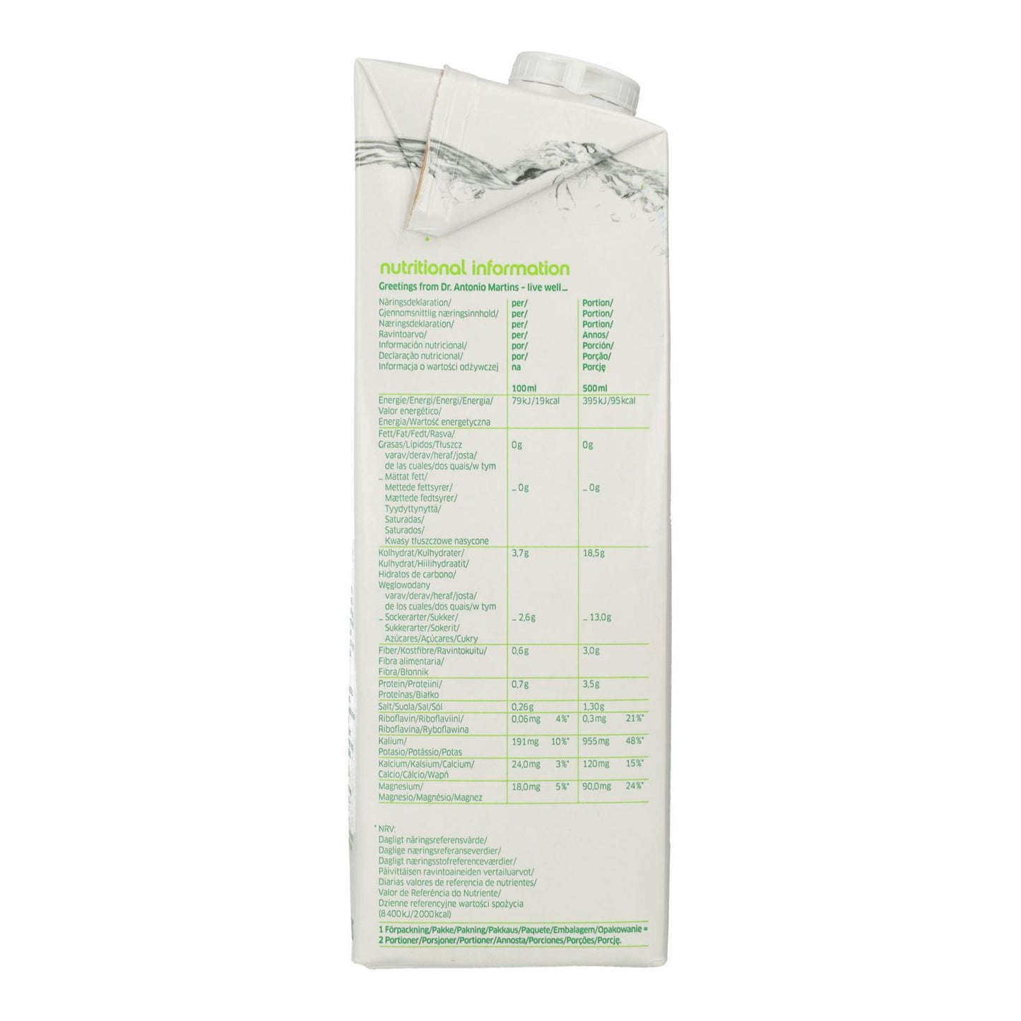 Zestaw 6x Naturalna woda kokosowa Dr. Martins 1 l