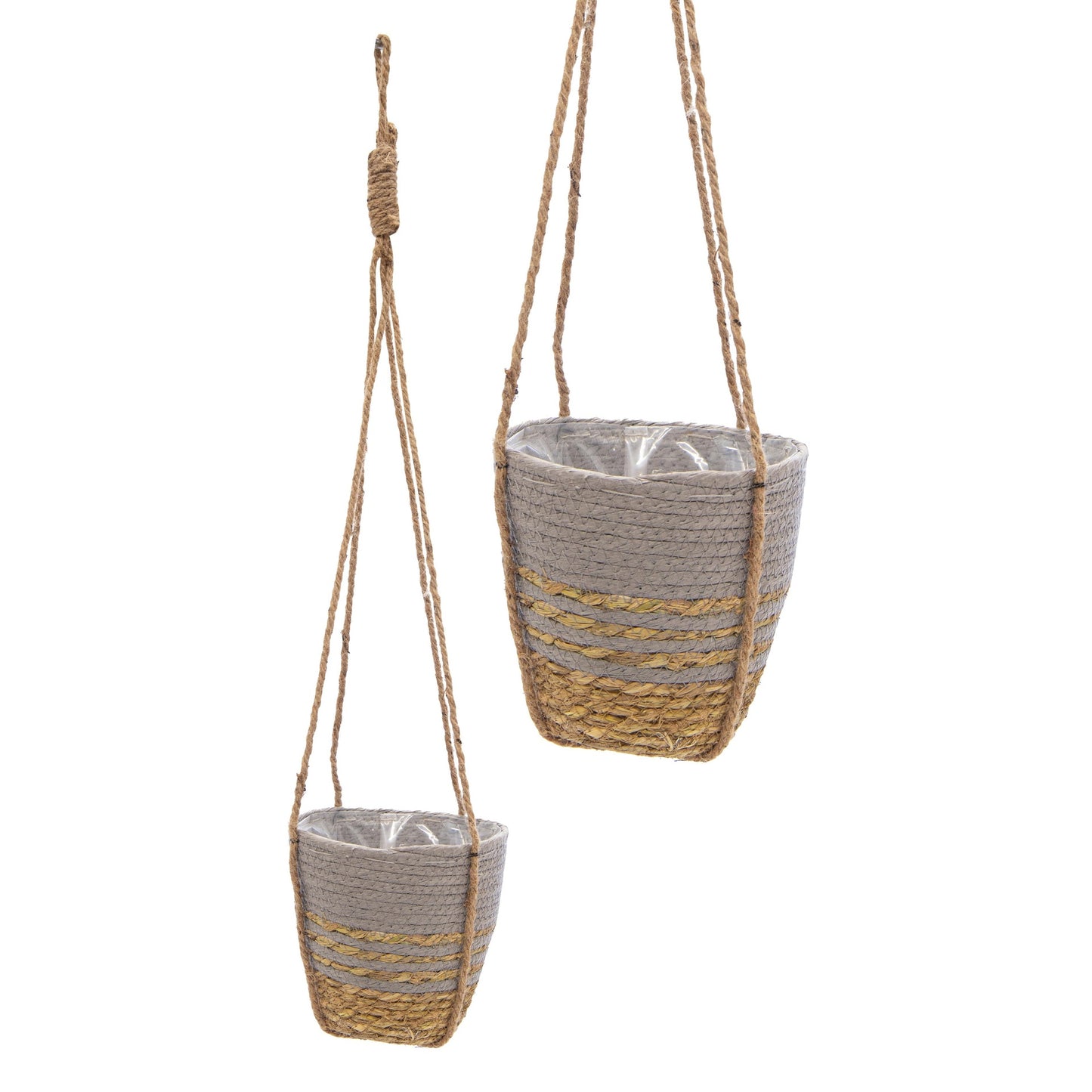 Cache-pot suspendu Hayden Gris Mega Collections