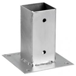 Soporte Anclaje metálico cuadrado para postes y pérgolas Woodfix Nortene 7 x 7 cm