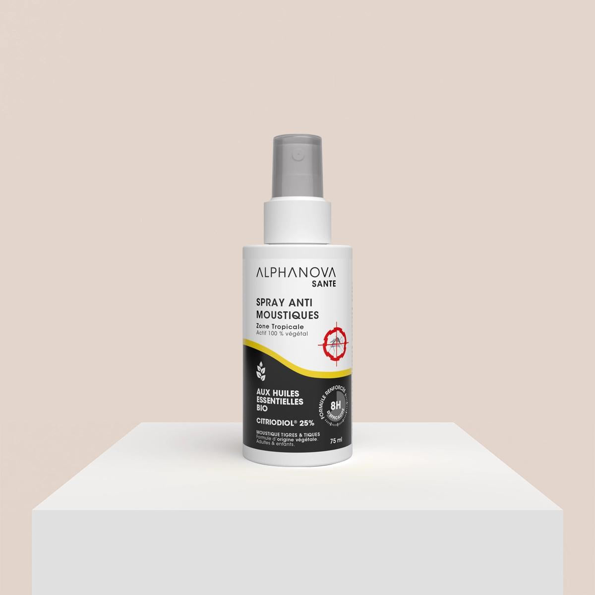 Anti-moustiques Zone tropicale - Efficacité 8 h Alphanova Santé 75 ml