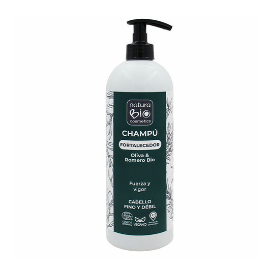 Shampooing naturel fortifiant à l'olive et au romarin BIO, NaturaBIO Cosmetics, 740 ml