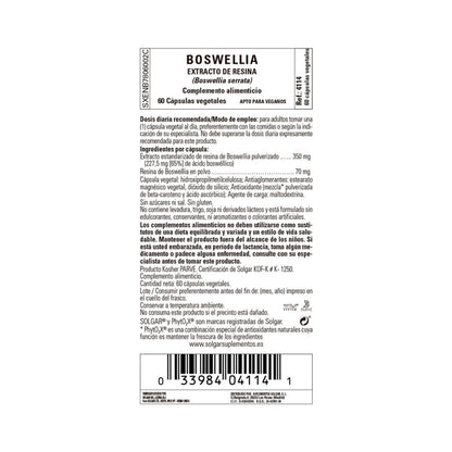 Estratto di resina di Boswellia Solgar 60 capsule