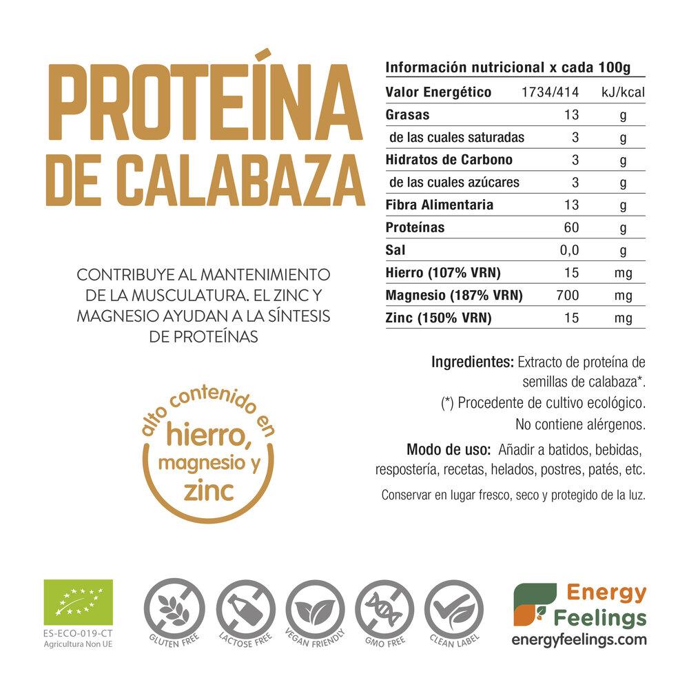 Energy Feelings Protéines de courge ECO 500 g