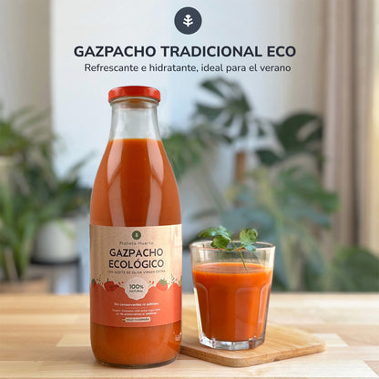 Pack of 3 traditional organic gazpacho with extra virgin olive oil Planeta Huerto 1L