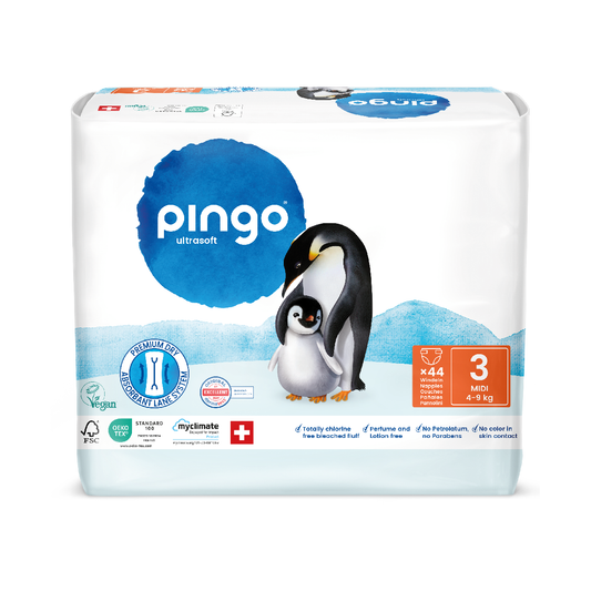 Pañales T3 (4-9kg) Pingo 44 Uds