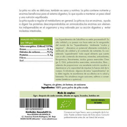 Salud Viva Organic Pineapple Powder 125 g