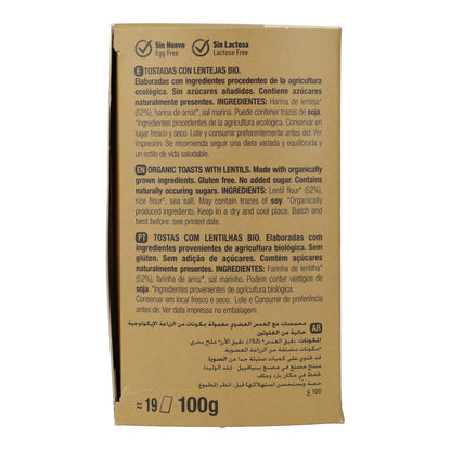 Toasts aux lentilles bio Santiveri légers et croustillants 100 g