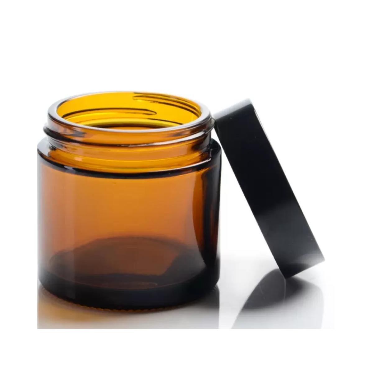 Amberkleurige glazen pot, Camassia 120 ml