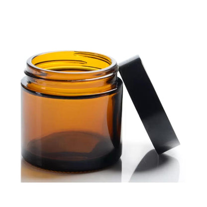 Amberkleurige glazen pot, Camassia 120 ml