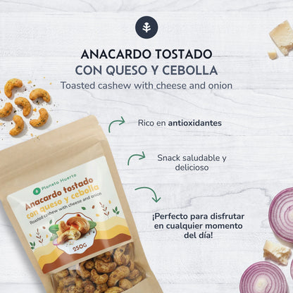 Roasted cashew nuts with cheese and onion Planeta Huerto 250gr