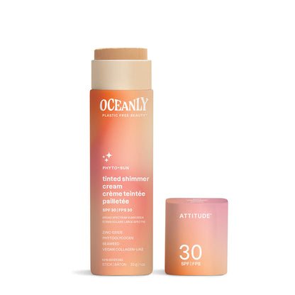 Oceanly - PHYTO-SUN Sunscreen Face Cream - Tinted and Shimmering - SPF 30, Attitude, 30 g