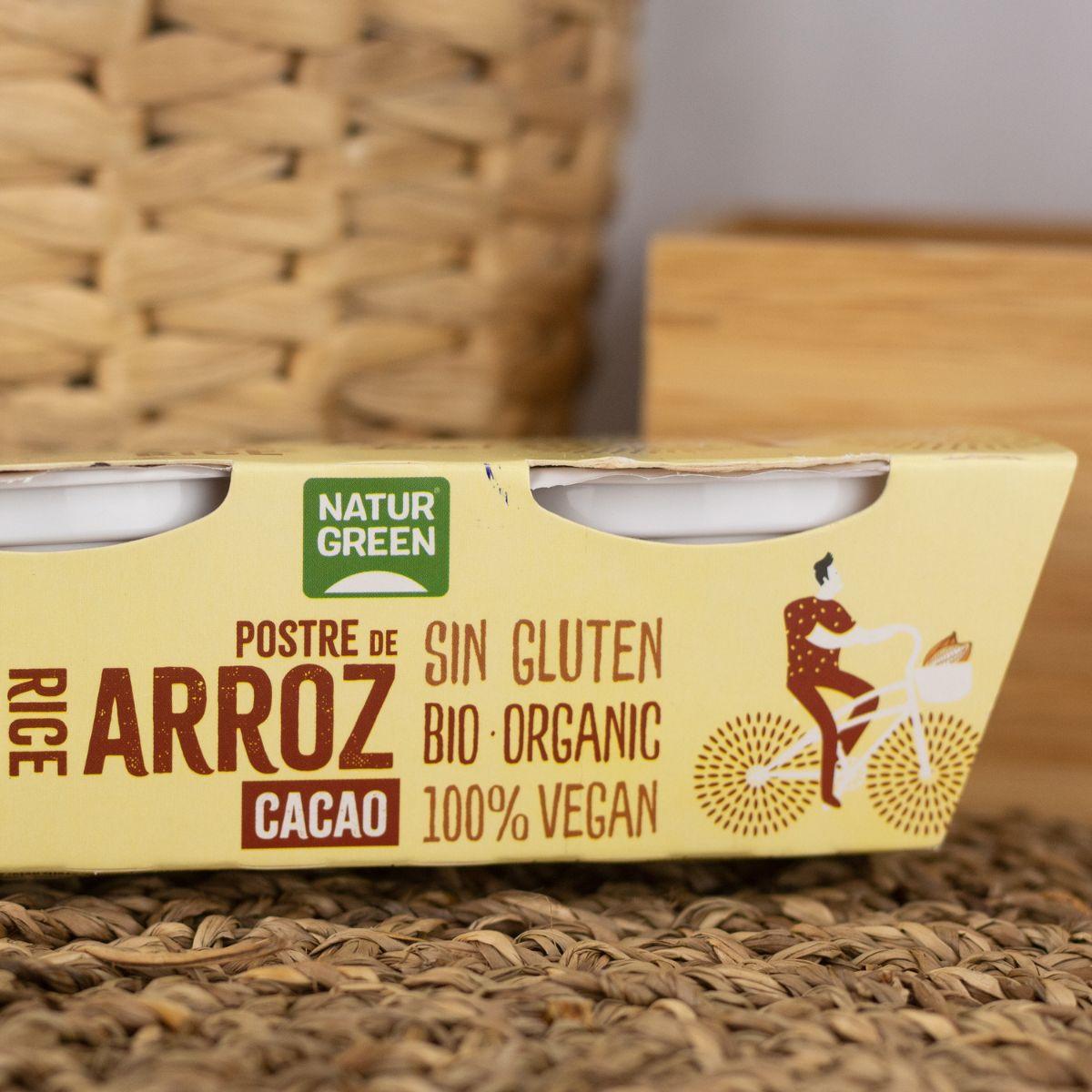 Postre de Rice Cacao NaturGreen,  2 X 125 g