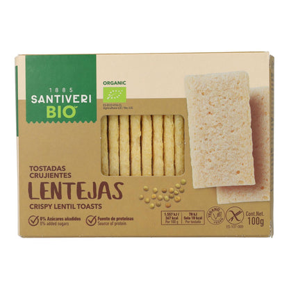 Toasts aux lentilles bio Santiveri légers et croustillants 100 g
