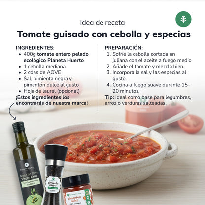 Tomate pelée entière ECO Planeta Huerto 660 g