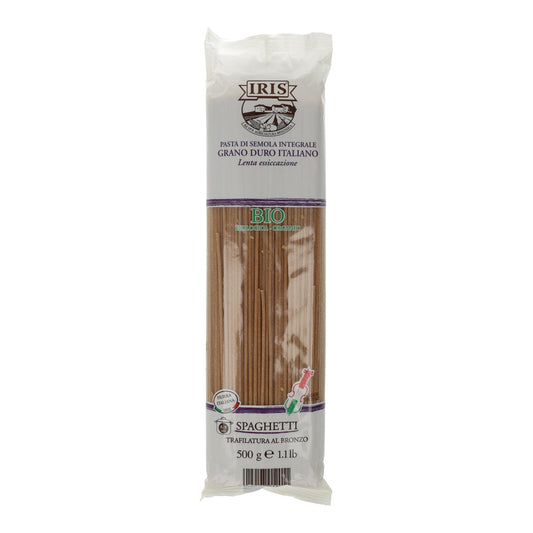 Biologische volkoren spaghetti Iris 500 g