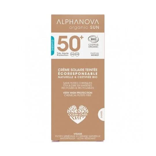 Protector Solar Facial SPF 50+ con Color Alphanova 50 ml.
