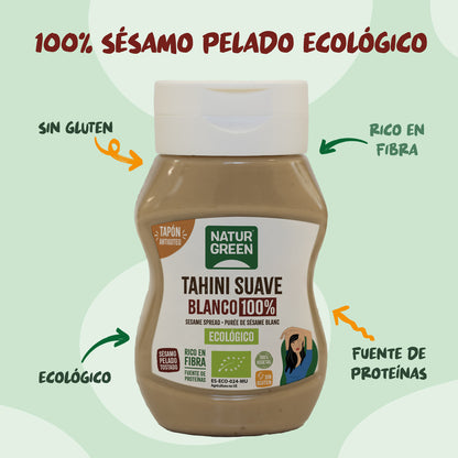 Tahini doux blanc anti-gouttes bio NaturGreen 270 g