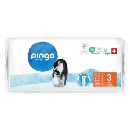 Pieluchy T3 (4-9 kg) Pingo 44 szt.