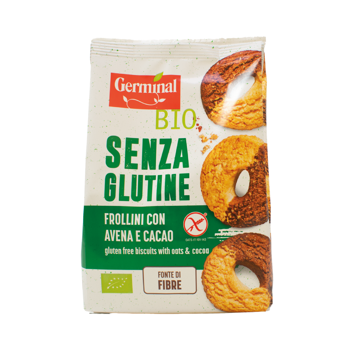 Glutenvrije havermoutkoekjes met cacao Germinal Bio 250 g