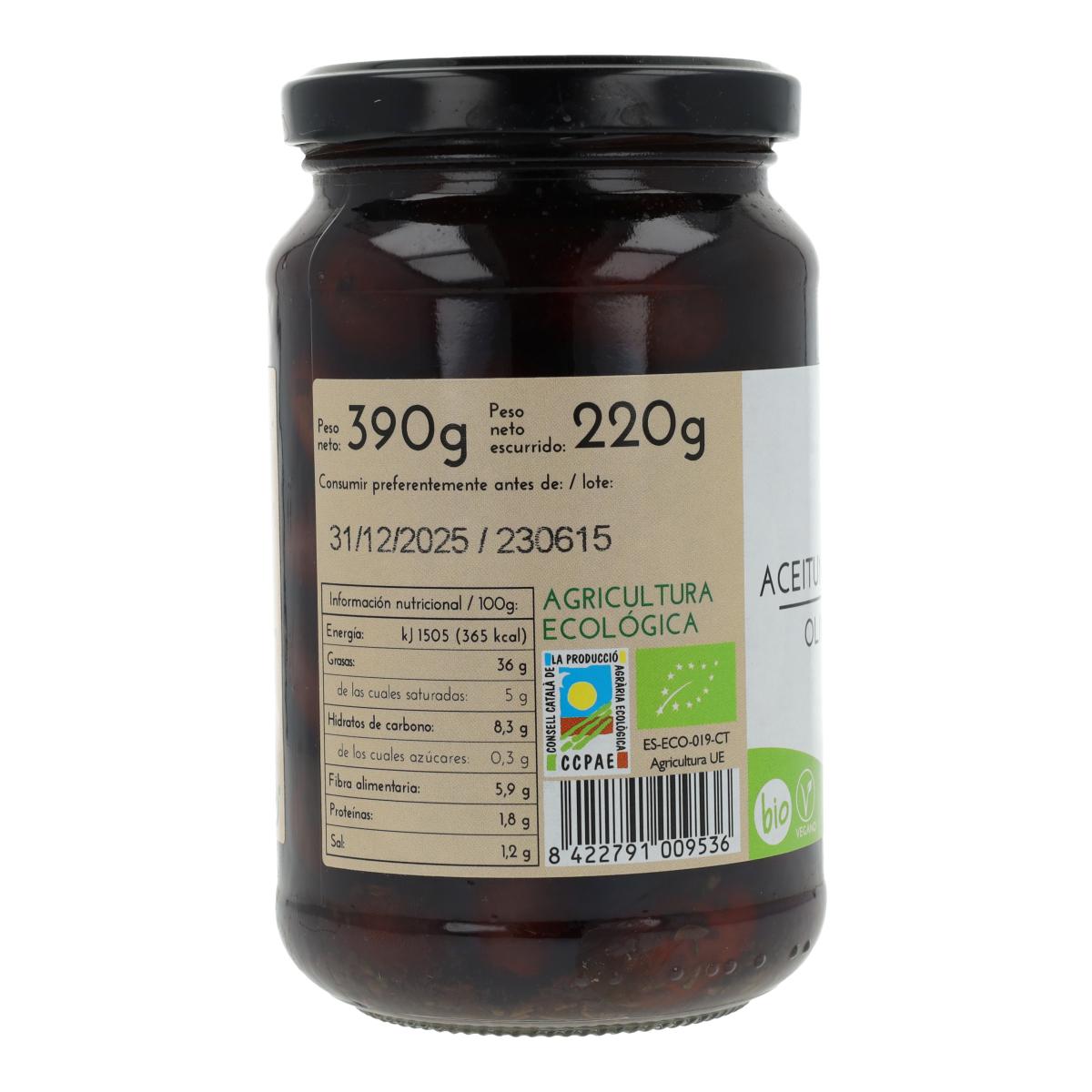 Olives noires Vegetalia d'Aragon 220 g
