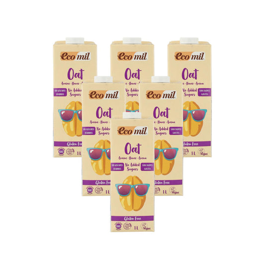 Opakowanie 6 szt. Bezglutenowy napój roślinny z owsa Bio Ecomil 1 l